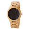 Simple Style Wooden Quartz Watch Bamboo Band 0-3 ATM With Customized Color