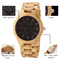 Simple Style Wooden Quartz Watch Bamboo Band 0-3 ATM With Customized Color